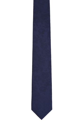 Moss London Navy large Floral Tie