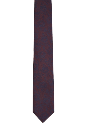 Moss London Wine large Floral Tie