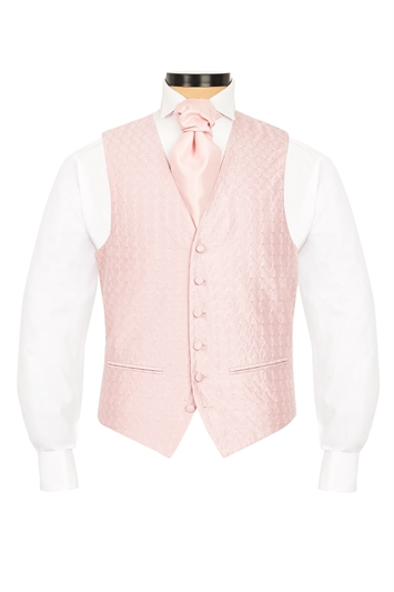Creswell Pink embroidered morning waistcoat