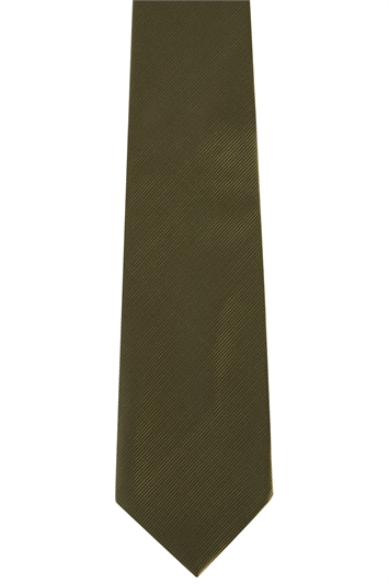 Moss Green Polyester Twill Polyester Tie 
