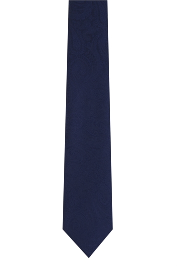 Navy Blue Paisley Tie 