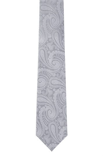 Silver Paisley Tie