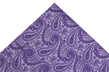 Purple Paisley Pocket Square 