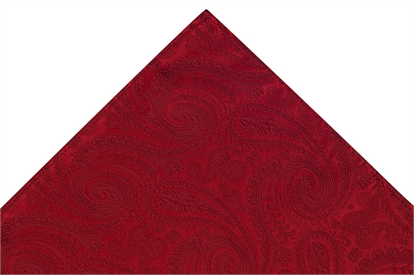 Red Paisley Pocket Square 