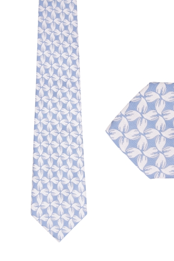 Ted Baker Blue Print tie & hank set