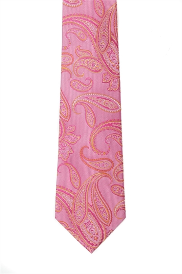 Ted Baker pink paisley tie & hank set