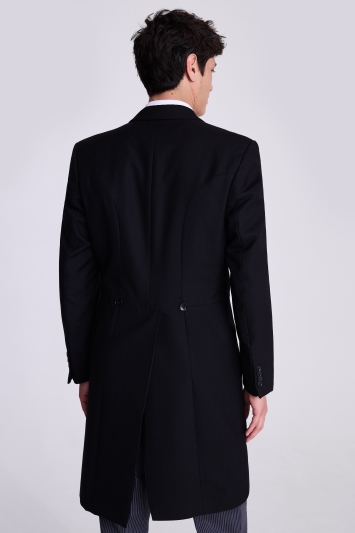 Regular Fit Black Herringbone Tails