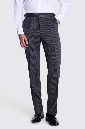 Regular Fit Black Herringbone Suit