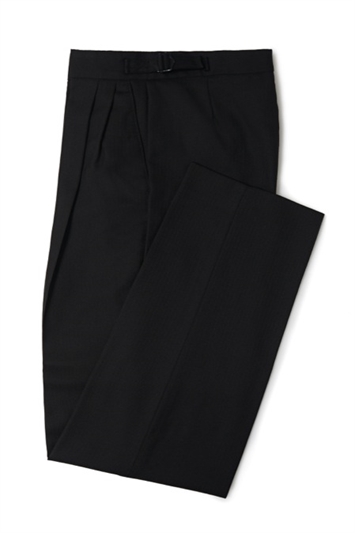 Black herringbone morning trouser