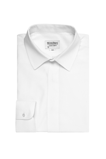 Moss Bros. Junior Regular Collar Shirt with Single Cuffs