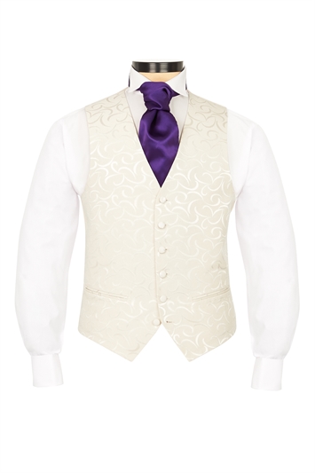 Marino Ivory swirl morning waistcoat