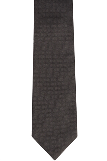 Black Morning Self Patterned Tie
