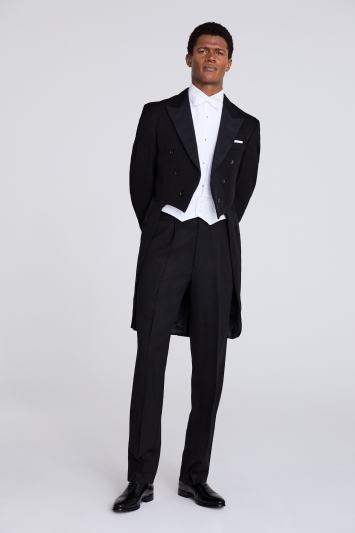 Regular Fit White Tie Tails