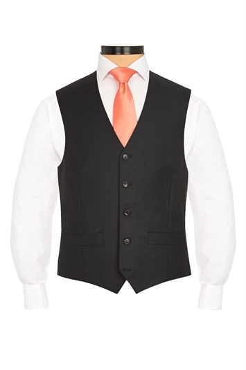 Regular Fit Charcoal Waistcoat