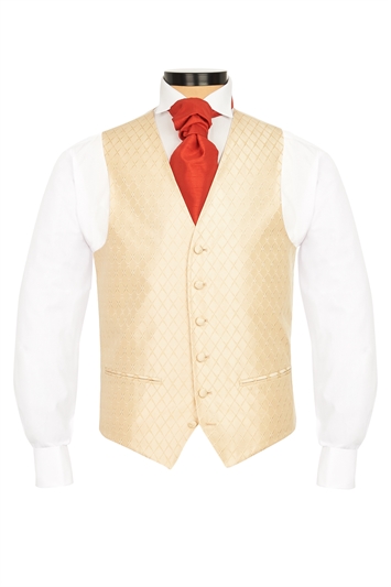 Harvest Gold diamond patterned morning waistcoat
