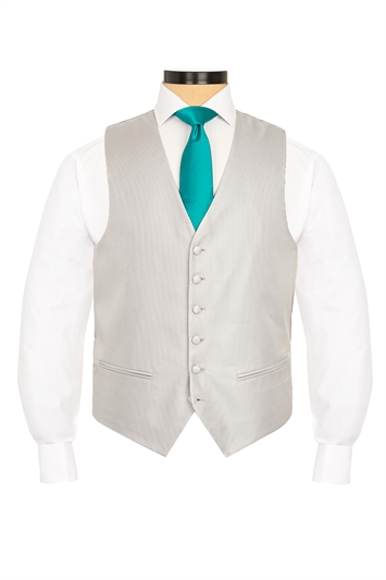 Modena Silver self patterned morning waistcoat