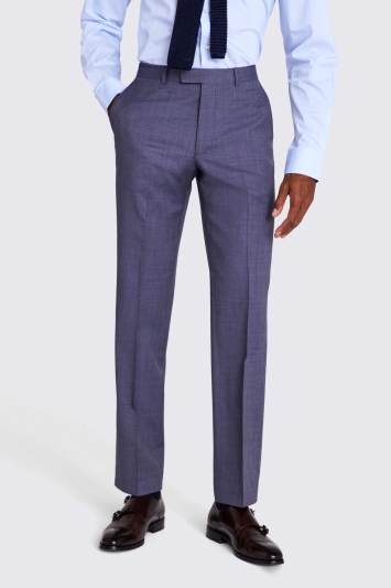Moss Tailored Fit Blue Sharkskin Suit