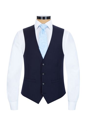 Tailored Fit Navy Waistcoat