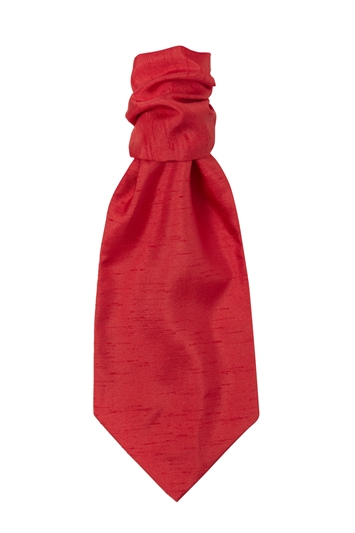 Scarlet Polyester Self Tie Cravat