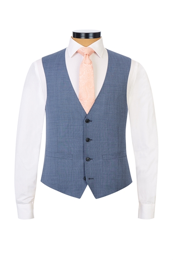 Tailored Fit Light Blue Waistcoat