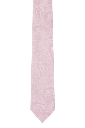 Moss 1851  Pink Paisley Tie