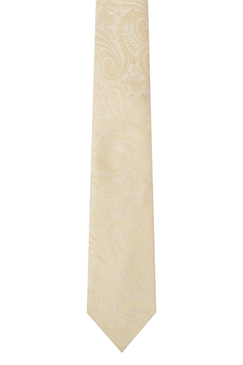Moss 1851 Lemon Paisley Tie