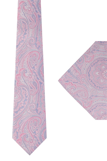 Ted Baker pink Floral tie & hank set