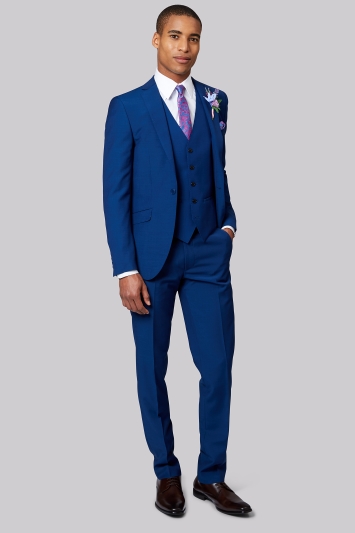 Moss London Bright Blue Suit