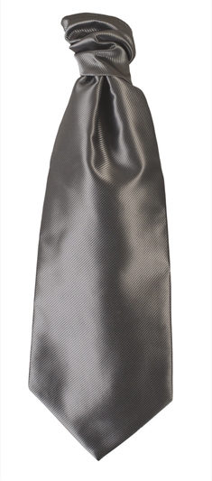 Slate Grey Polyester Twill Self Tie Cravat
