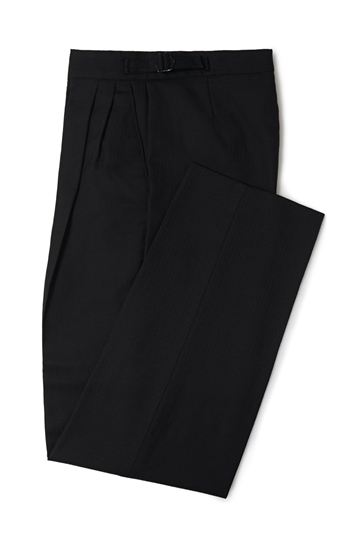 Black herringbone morning trouser