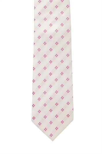 Napoli Ivory Polyester Patterned Tie