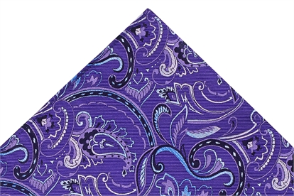 Jnr Ted Baker Purple Patterned tie & hank set