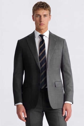 Tailored Fit Grey Twill Suit