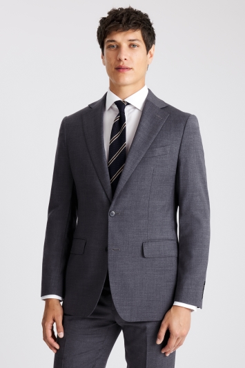 Tailored Fit Grey Twill Suit