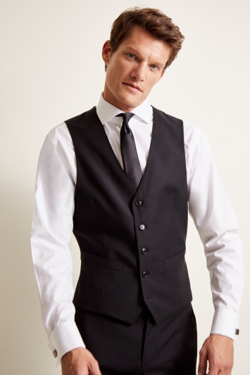 MOSS 1851 BLACK PERFORMANCE WAISTCOAT