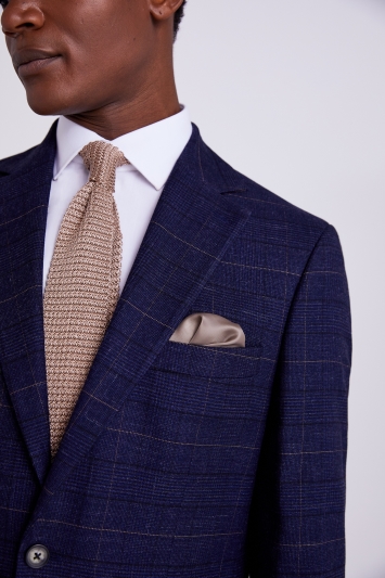Moss 1851 Navy Black Check Suit