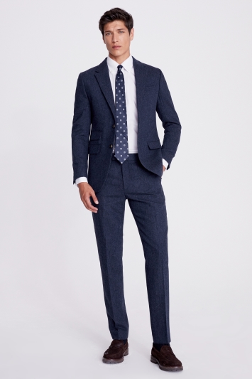 Moss Slim Fit Blue Donegal Suit