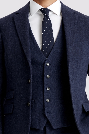 Moss Slim Fit Blue Donegal Suit