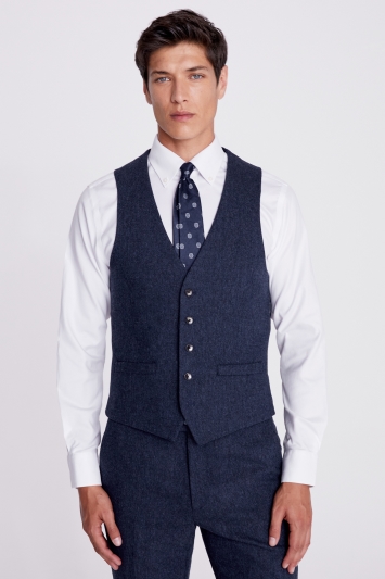 Moss Slim Fit Blue Donegal Suit