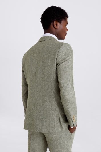 Moss Slim Fit Sage Tweed Suit