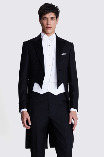 Tailored Fit White Tie Tails