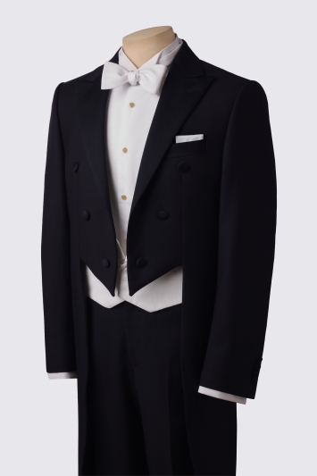 Tailored Fit White Tie Tails
