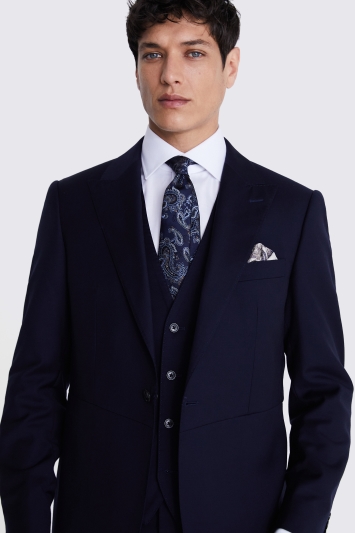 Tailored Fit Navy Twill Tails