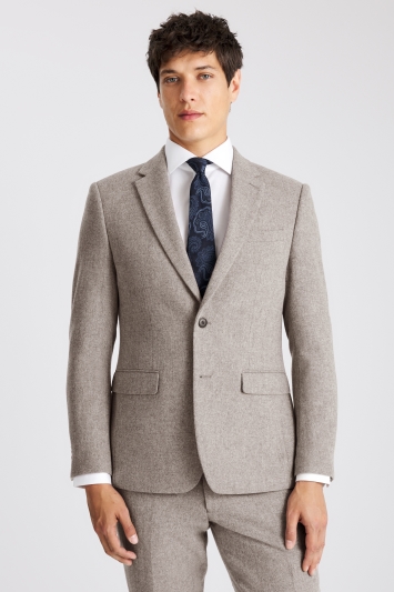 Moss Slim Fit Stone Donegal Tweed Suit