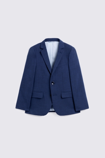 Boys Blue Slub Suit