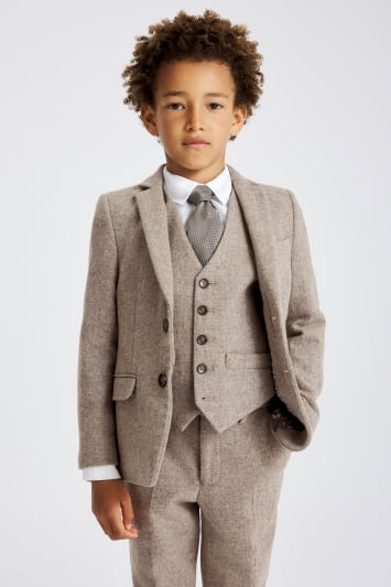 Boys Stone Donegal Suit