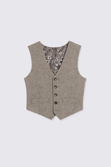Boys Stone Donegal Waistcoat