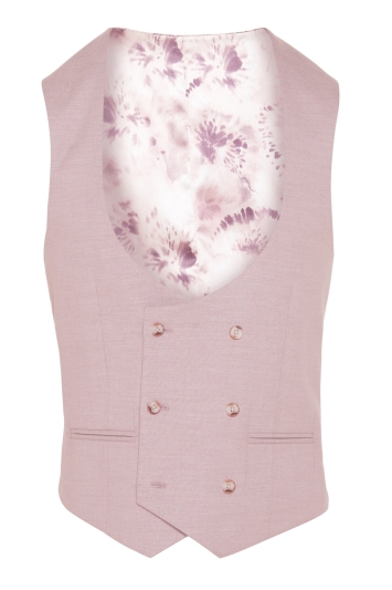 Slim Fit Quartz Pink Waistcoat