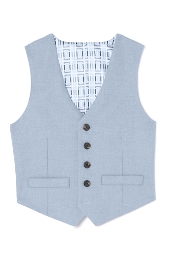 Boys Light Blue Flannel Waistcoat