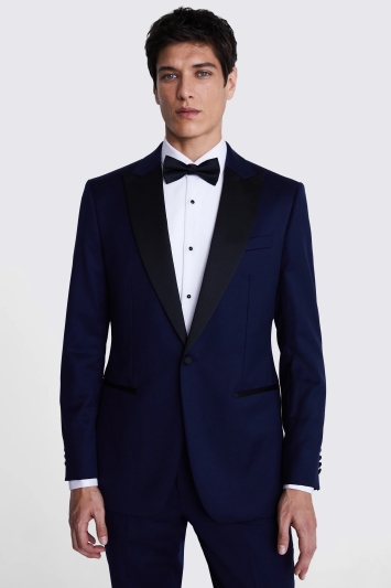 Black Suit with Blue Bow tie | Navy blue tuxedos, Groomsmen tuxedos blue,  Blue tuxedos